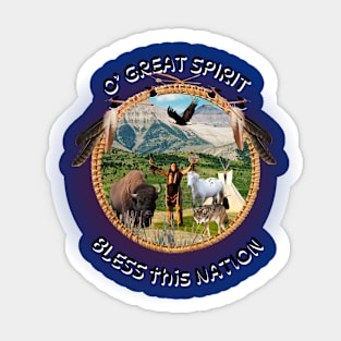 O' GREAT SPIRIT   Native American Sticker